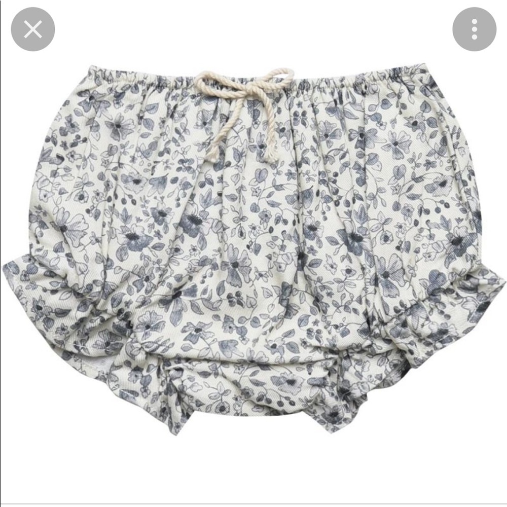 RYLEE & CRU BLUE FLORAL FLUTTER BLOOMER